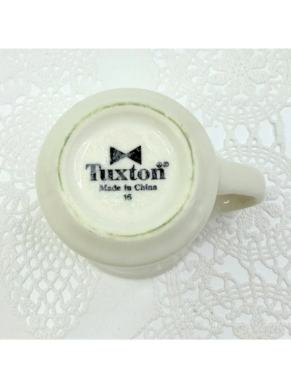 Set of 4 Tuxton Bistro Ceramic Coffee Mugs 9 oz Eggshell Restaurant Diner Cup
